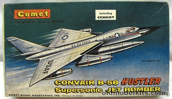 Comet 1/175 Convair B-58 Hustler Supersonic Jet Bomber, PL-31-39 plastic model kit